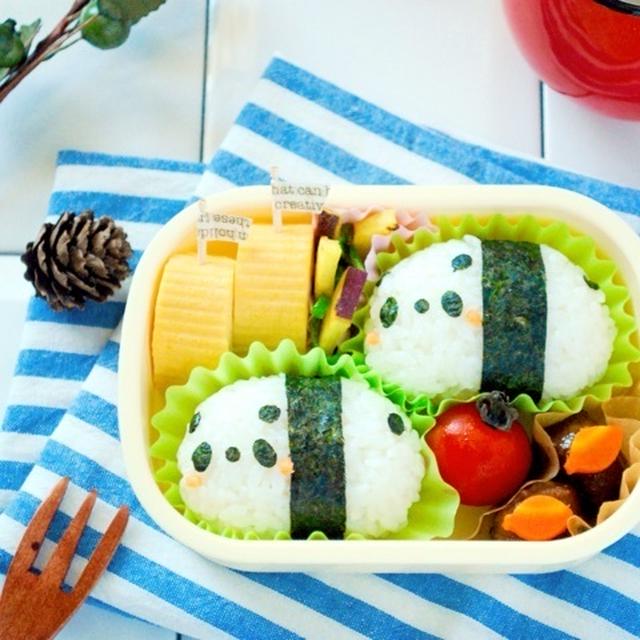 遠足キャラ弁☆パンダおにぎり（初級）
