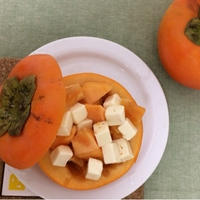 小岩井オードブルチーズと柿の前菜