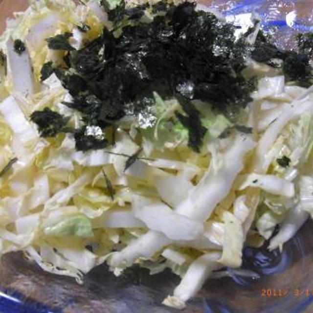 素朴なエコ白菜サラダ