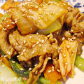 豚肉と小松菜のキムチ炒め