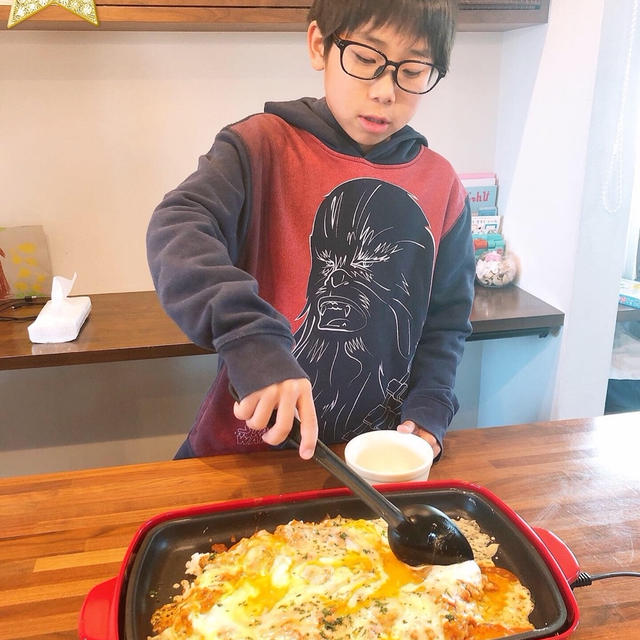 朝ごはんは焼きカレーです！