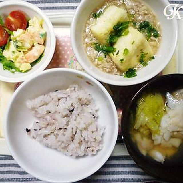 ﾟ･*:.｡.【幼児食】アサリの柳川風とお豆腐あんかけ.｡.:*･ﾟ