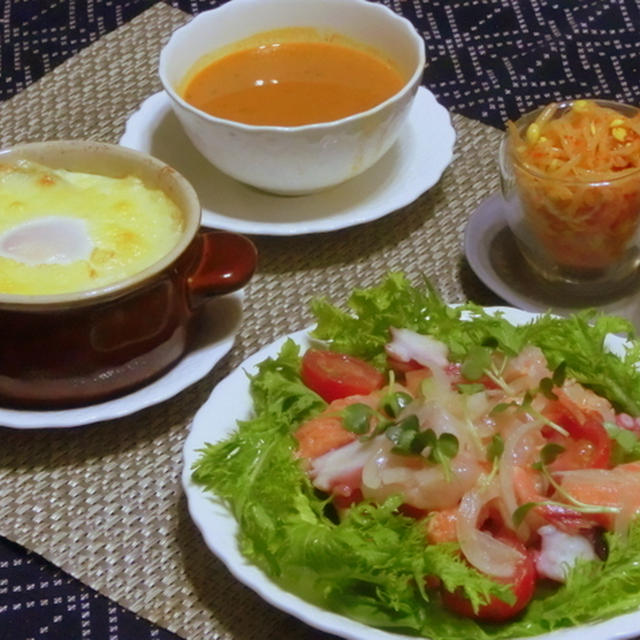 ココナッツミルクで美味しスープ♪♪　　　ココナッツオイルのホワイトソースで卵のグラタン（つくレポ）