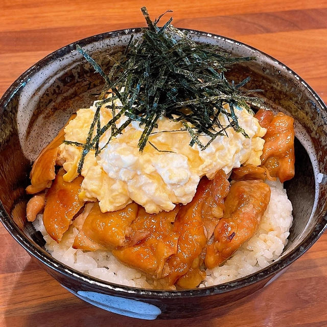 トースターでテリマヨチキン丼です！！