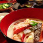 粕汁最高ぉ！あったかポカポカ〜あさり塩ご飯と一緒に