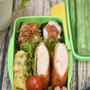 中学生男子弁当｜鶏ささみカツ・あおさ入り卵焼き｜梅味噌おにぎり