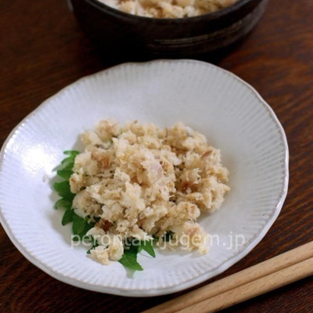 １５０円♪アラで「鯛のそぼろ」作りましたw