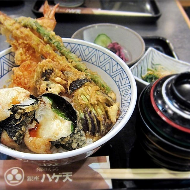 東京駅ランチ♪けやき・稚鮎てんぷら定食＆銀座ハゲ天・山形旬菜天丼
