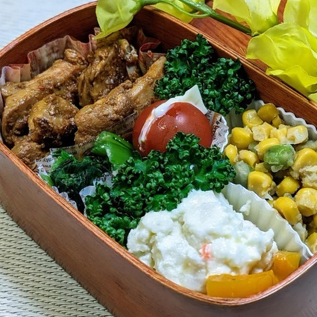 ケイジャンチキン自分が食べたいから～夫のお弁当３２