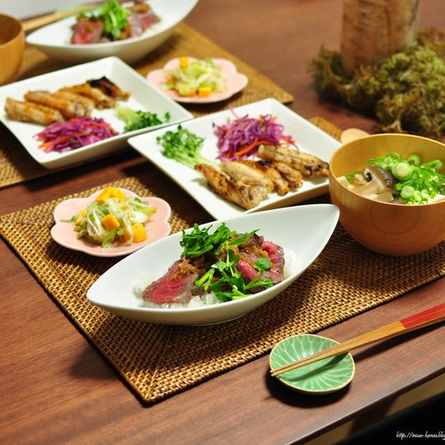 ローストビーフ丼の献立と、「滅ぼす」ハンコとは？