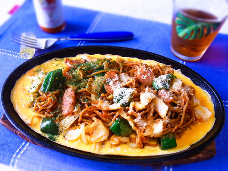 鉄板ナポリタン風な焼きそば