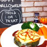 【ハロウィンにぴったり！】オーブンde肉詰めかぼちゃ(*≧艸≦)
