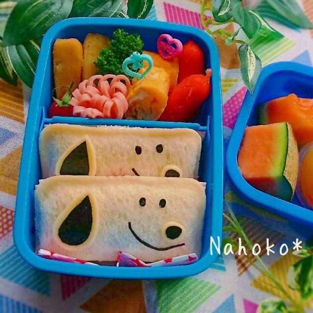 スヌーピーのサンドイッチ 今日の預かり保育弁当 By なほっちmamaさん レシピブログ 料理ブログのレシピ満載