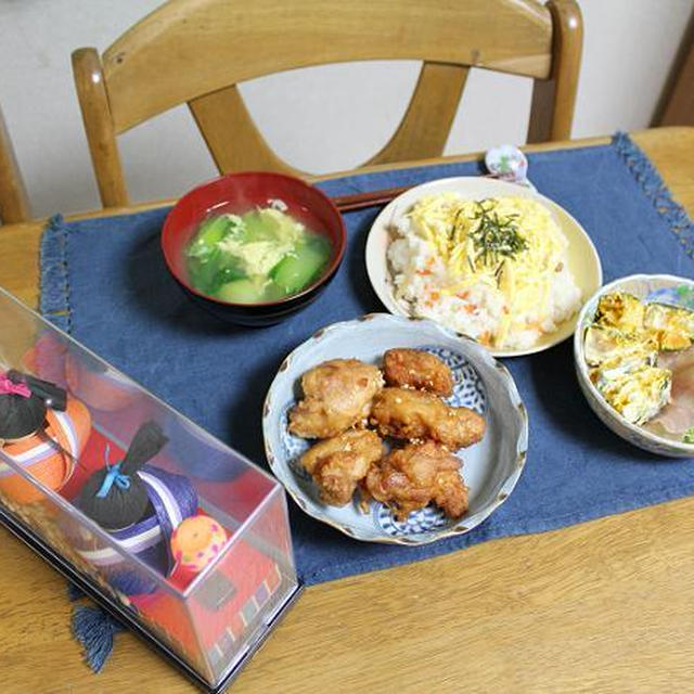 かぼちゃのマヨカレー和えとチンゲン菜の玉子スープでうちごはん（レシピ付）とお父さんラーメン白戸軒