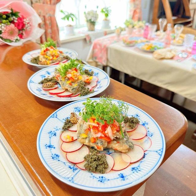 ヘルシー＆ビューティーお料理教室 アジのエスカベッシュ