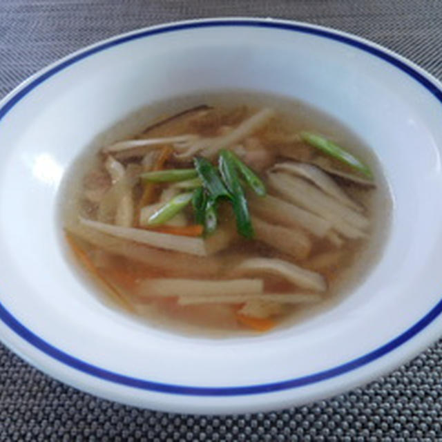 搾菜の五目スープ