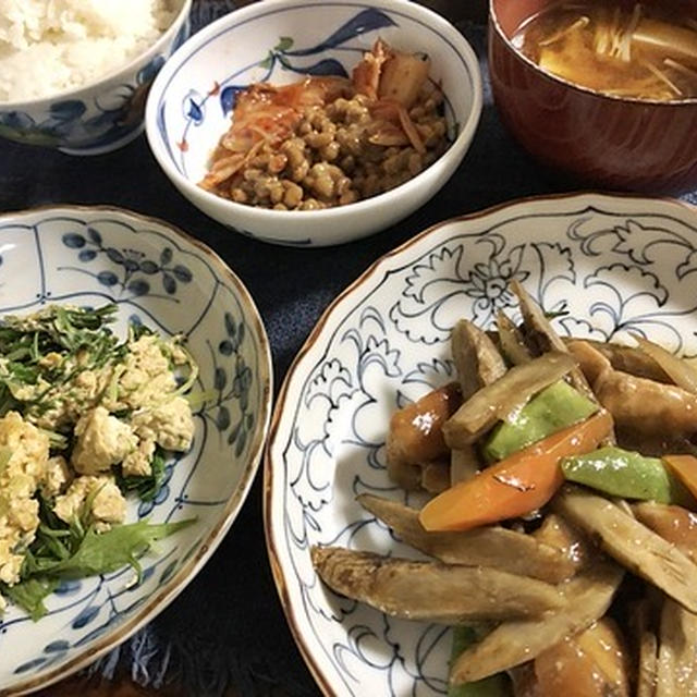 嬉しいご報告＆鳥とゴボウの炒め物