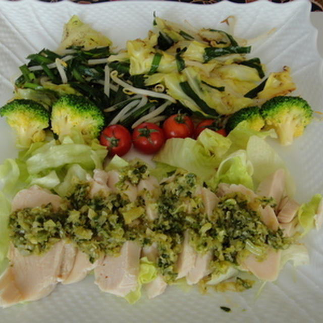 野菜たっぷり蒸し鶏★★★