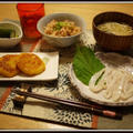 イカの刺身とか最近の寝かしつけとか。Squid sashimi and about my son