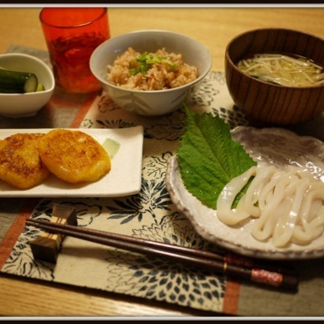 イカの刺身とか最近の寝かしつけとか。Squid sashimi and about my son