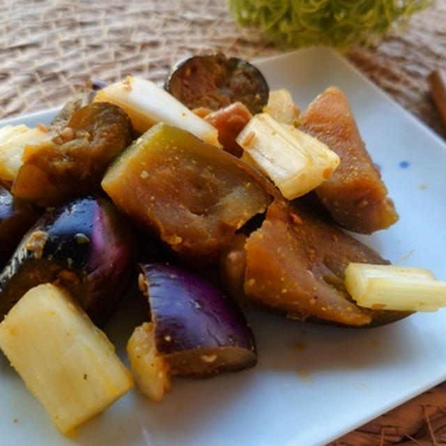 茄子とセロリの和風カレーマリネ☆野菜の皮がかたい夏