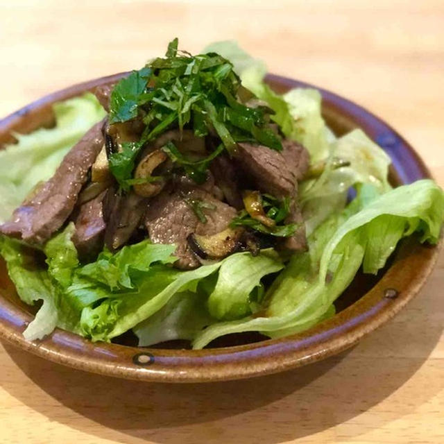 なすと牛肉のさっぱり焼き✳︎だし部レシピ