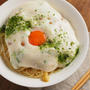 ねばねばメレンゲの冷製パスタ　、　納豆、オクラ入りねばねばメレンゲでツルッと美味しい！