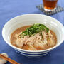 ぶっかけ梅ねりごまだれそうめん。【レンジ蒸しささみと一緒に】
