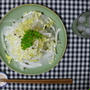 オニオンスライス、白菜と山椒のせ