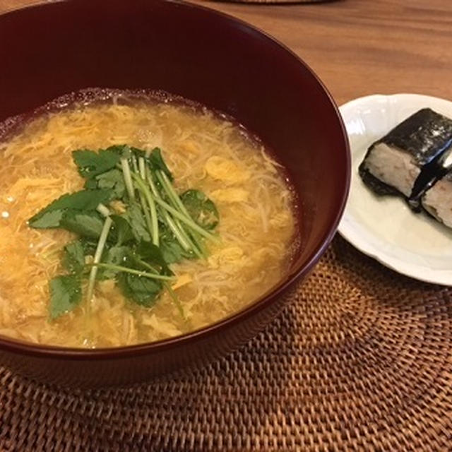 玉子とじにゅう麺と蕪蒸し