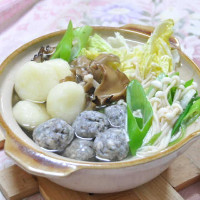 イワシつみれとイモ餅の鍋　＆　氷頭なます