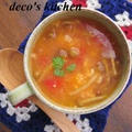 お豆さん＆なめこたっぷり♪　塩麹チキントマトスープ。 by decoさん