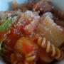 朝食　『ミネストローネ　ペンネもご一緒に』