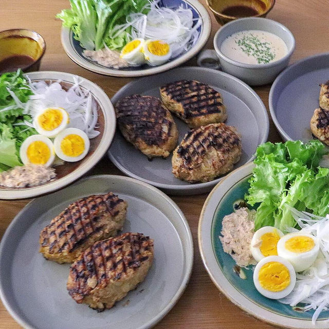 南部鉄器グリルパンでハンバーグ作り