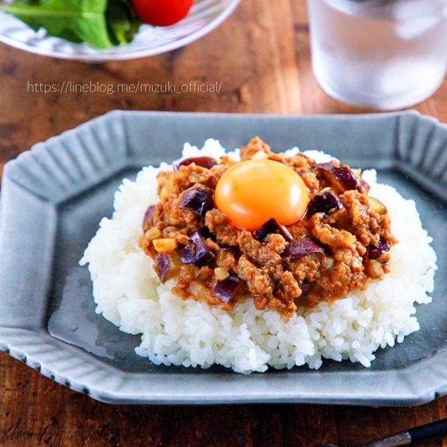 ♡レンジdeなすのキーマカレー♡【#簡単レシピ#時短#節約#お弁当】