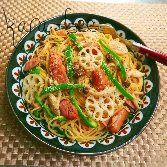 あのソースで簡単旨い♡具沢山和風にんにくチーズパスタ