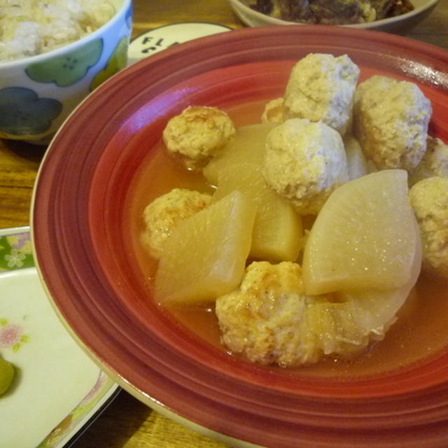 ふわふわ鶏団子と大根の煮込み～わさび添え～