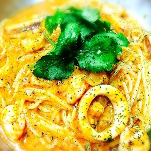 ＃１４　Ocean's bounty  pasta -Tomato cream sauce-