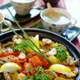 【タジン鍋で作る　かけトマ美肌パエリア】おもてなし朝ご飯です♪