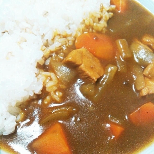 夫の誕生日はカレー