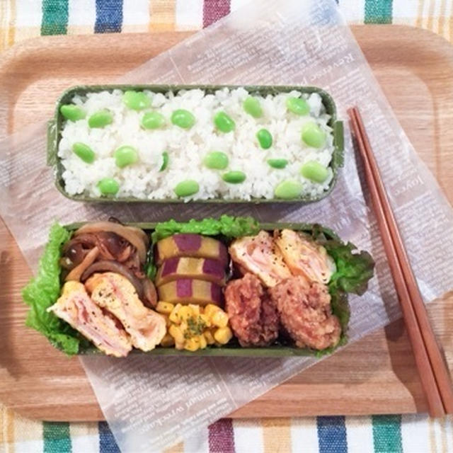 お弁当２日分☆とエビ炒飯♪