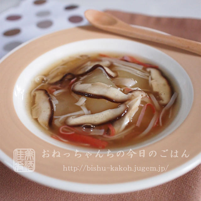冬瓜のカニカマ餡掛け