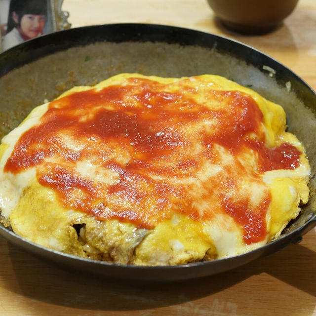 誕生日にオムライス作ったよ