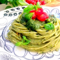 バジル香る＊白練りごまのパスタジェノベーゼ