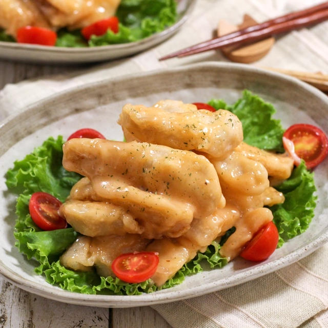 【鶏むね肉】鶏むねがごちそうに変身！スティックチキンのマヨ和え