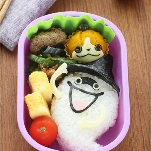 ウィスパー＆ジバニャンのHalloween弁当＊キャラ弁