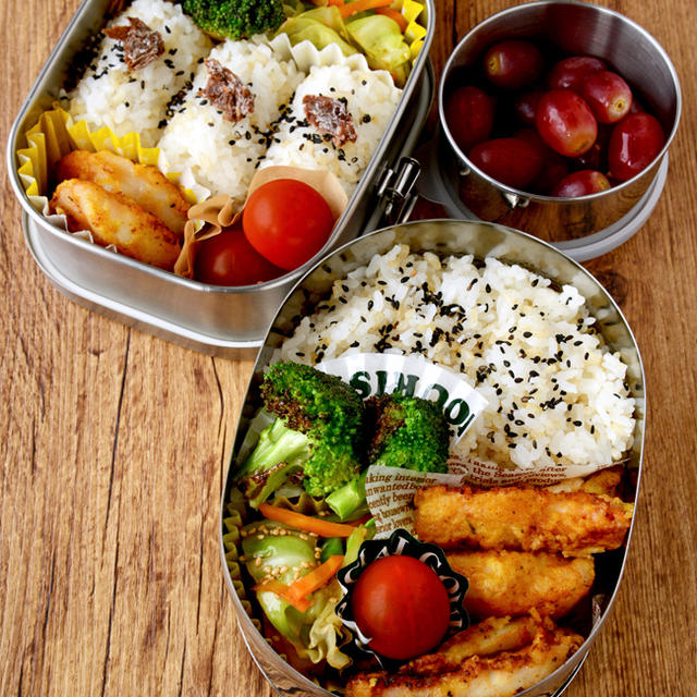 【今日のおべんと】たらのオイル漬けカレー風味ソテーのお弁当