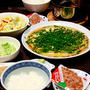 わさび丼→だし茶漬け、えのきと春菊の卵とじなど／私の足の裏ｗ