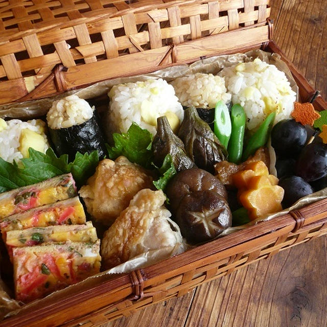 栗ごはんで秋色弁当♪