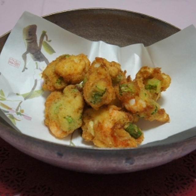 海老と春野菜のサクサク揚げ